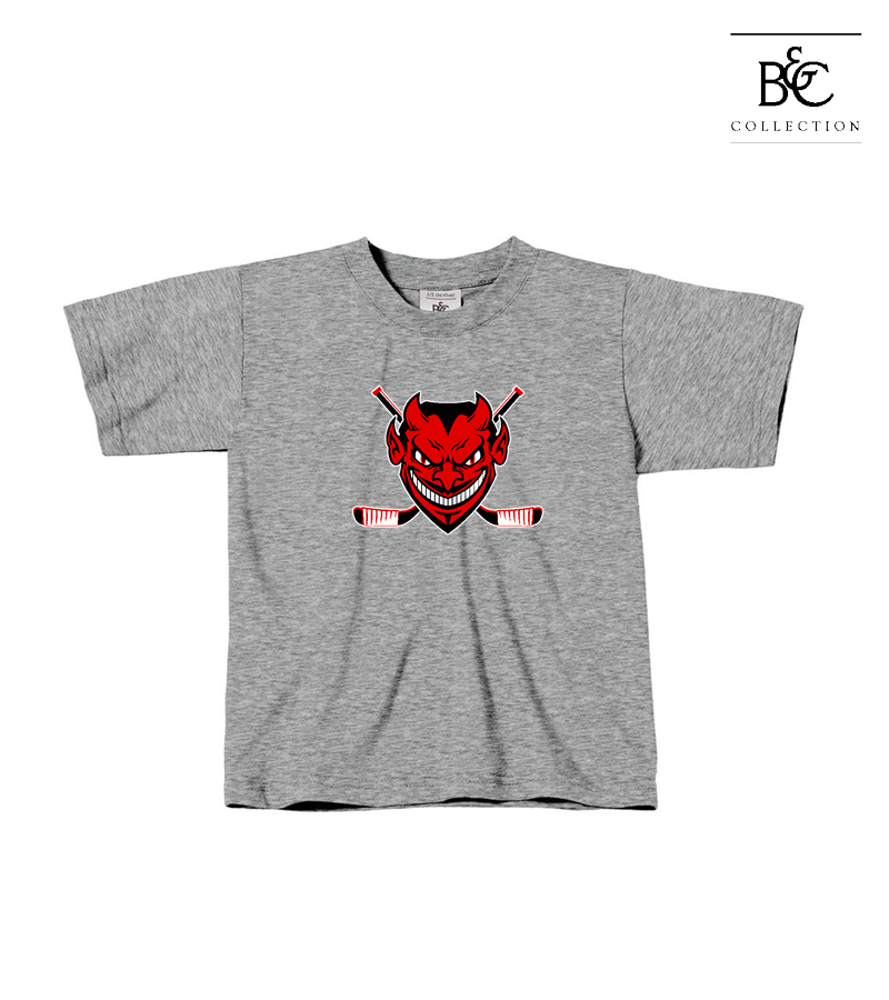 B&C Kinder T-Shirt Sports Grey "Anton Frontprint"