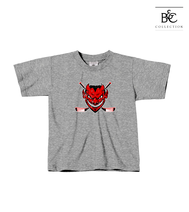 B&C Kinder T-Shirt Sports Grey "Uwe Frontprint"