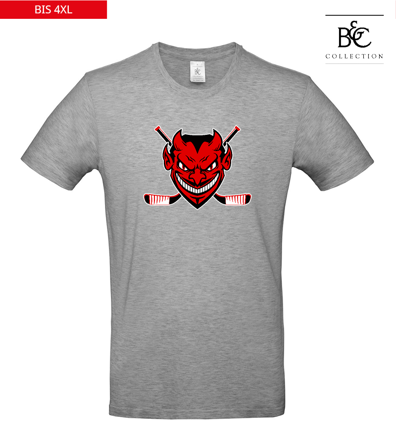 B&C Herren T-Shirt Sports Grey "Anton Frontprint"