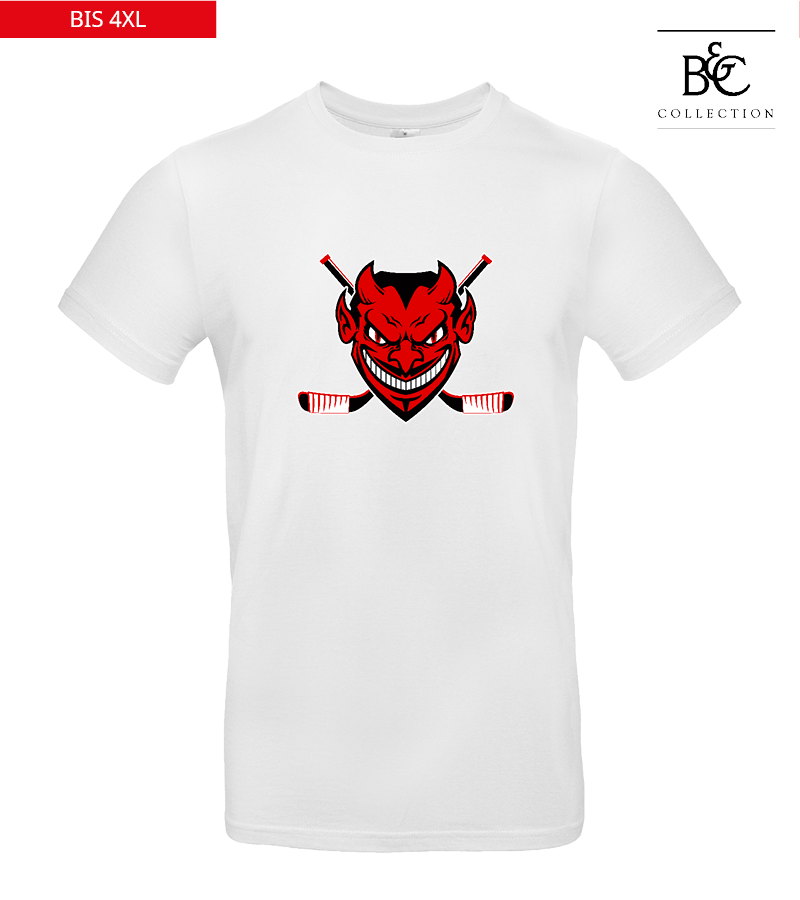 B&C Herren T-Shirt White "Anton Frontprint"
