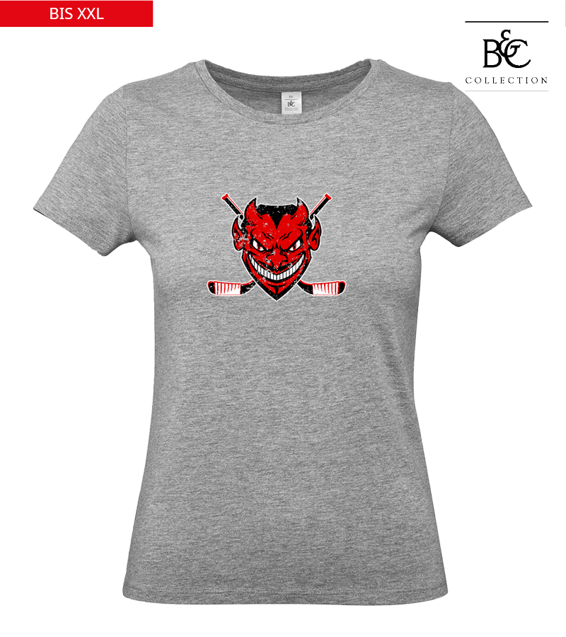 B&C Damen T-Shirt Sports Grey "Uwe Frontprint"