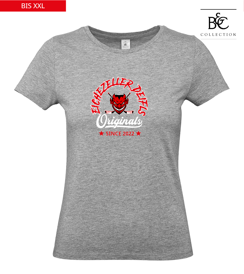B&C Damen T-Shirt Sports Grey "Jacob"