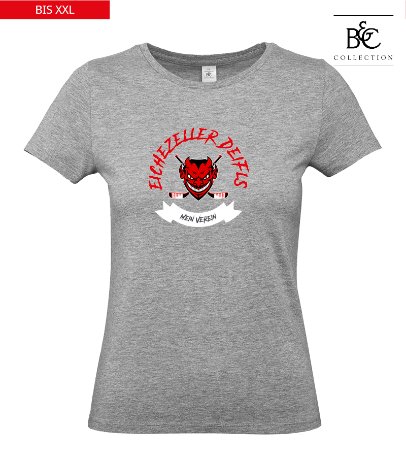 B&C Damen T-Shirt Sports Grey "Bono"