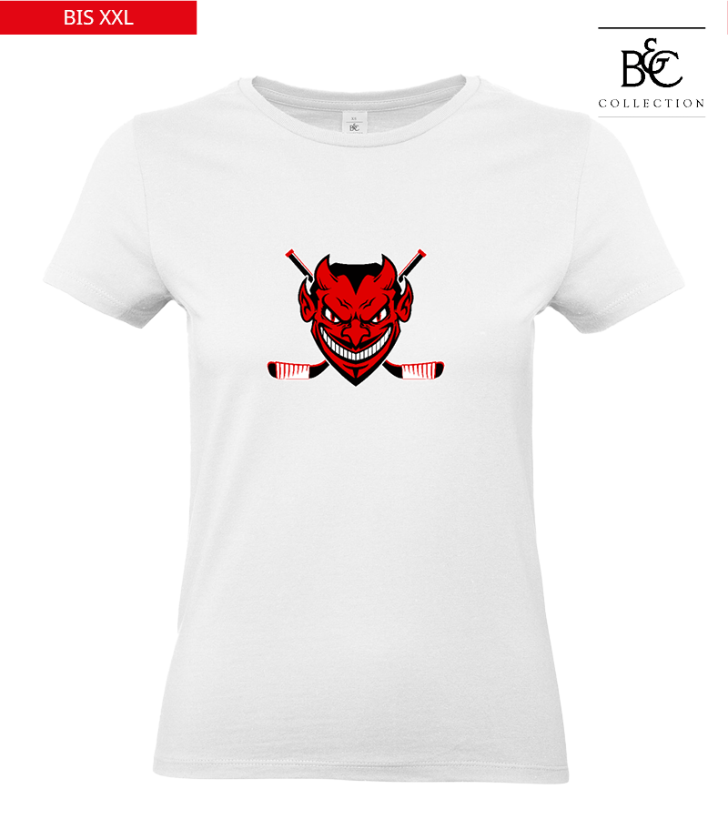 B&C Damen T-Shirt White "Anton Frontprint"