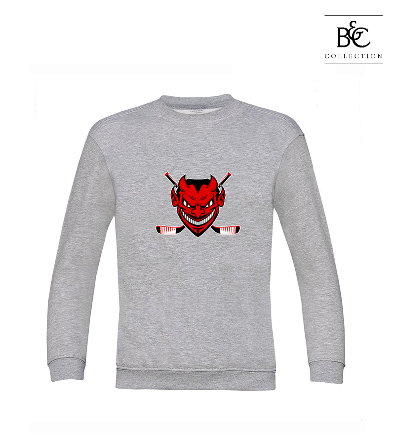 B&C Kinder Sweatshirt Heather Grey "Anton Frontprint"