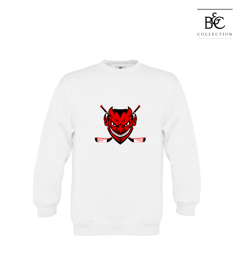 B&C Kinder Sweatshirt White "Anton Frontprint"