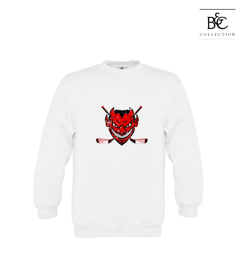 B&C Kinder Sweatshirt White "Uwe Frontprint"