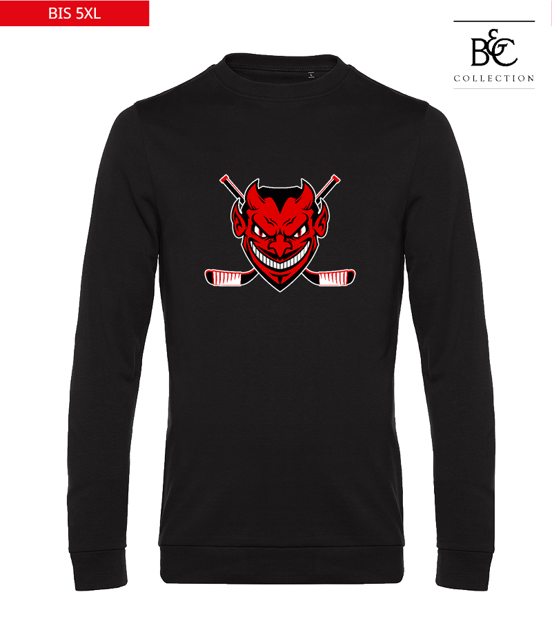 B&C Herren Sweatshirt Black Pure "Anton Frontprint"