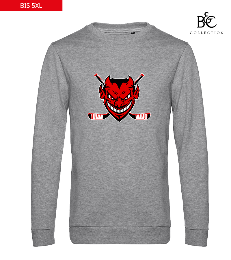 B&C Herren Sweatshirt Heather Grey "Anton Frontprint"