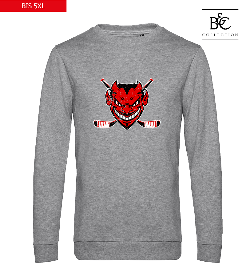 B&C Herren Sweatshirt Heather Grey "Uwe Frontprint"