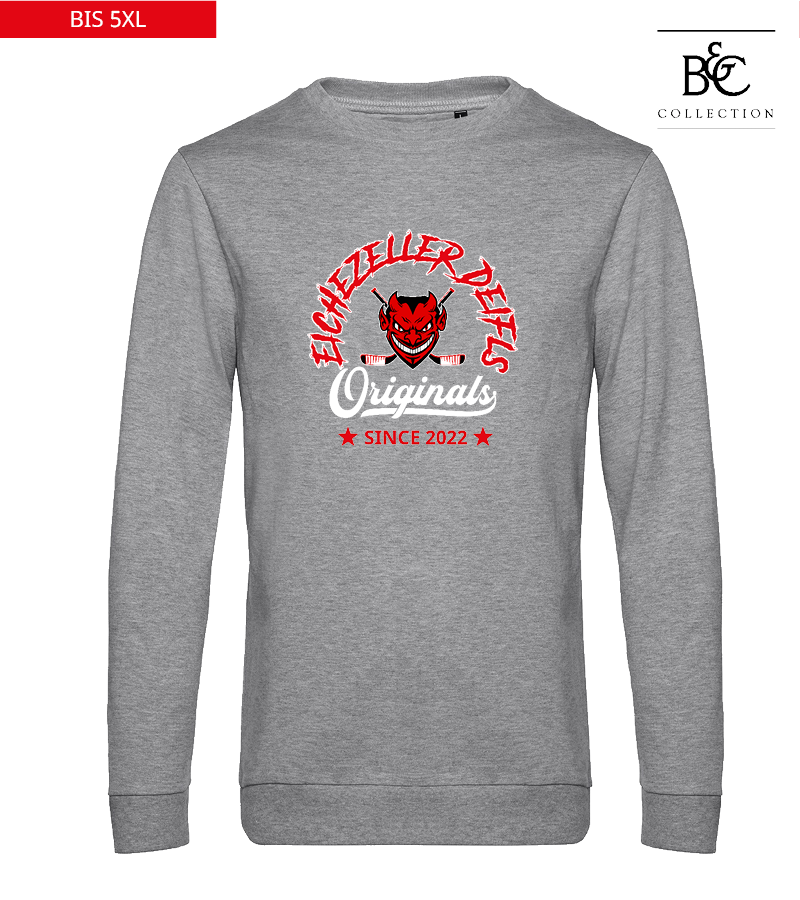 B&C Herren Sweatshirt Heather Grey "Jacob"