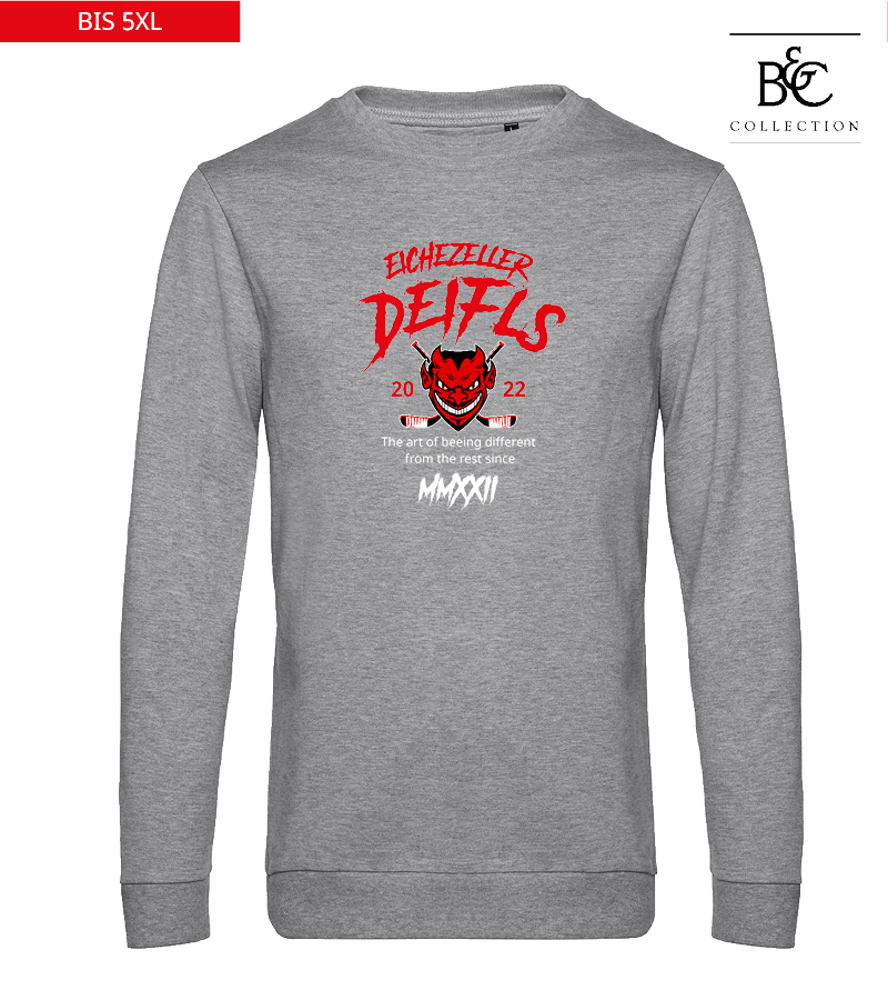 B&C Herren Sweatshirt Heather Grey "Isack"