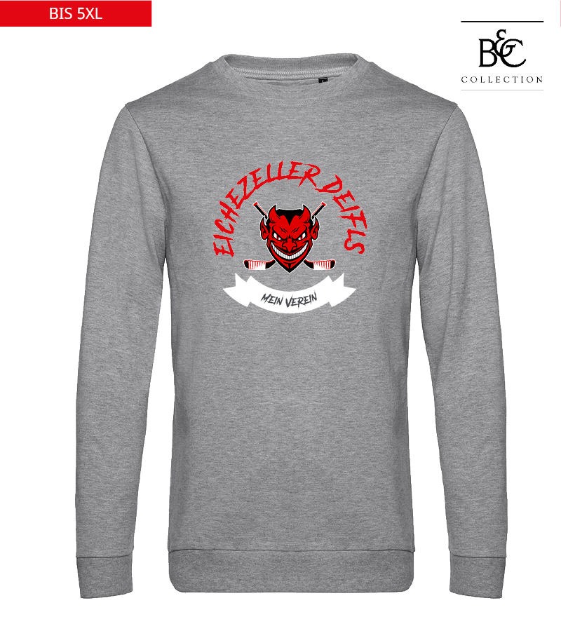 B&C Herren Sweatshirt Heather Grey "Bono"