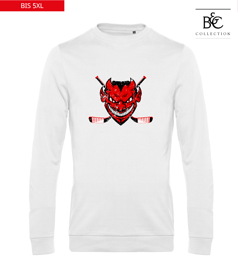 B&C Herren Sweatshirt White "Uwe Frontprint"