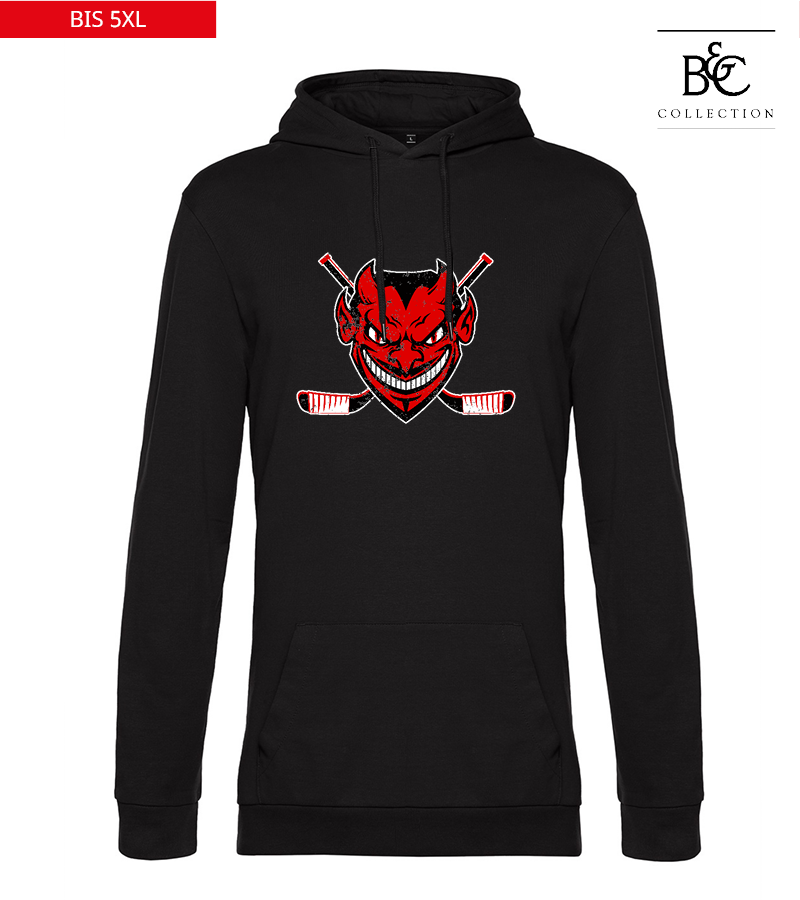 B&C Herren Hoodie Black Pure "Uwe Frontprint"