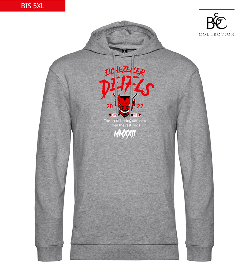 B&C Herren Hoodie Heather Grey "Isack"