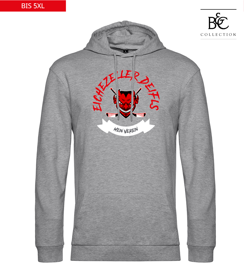 B&C Herren Hoodie Heather Grey "Bono"