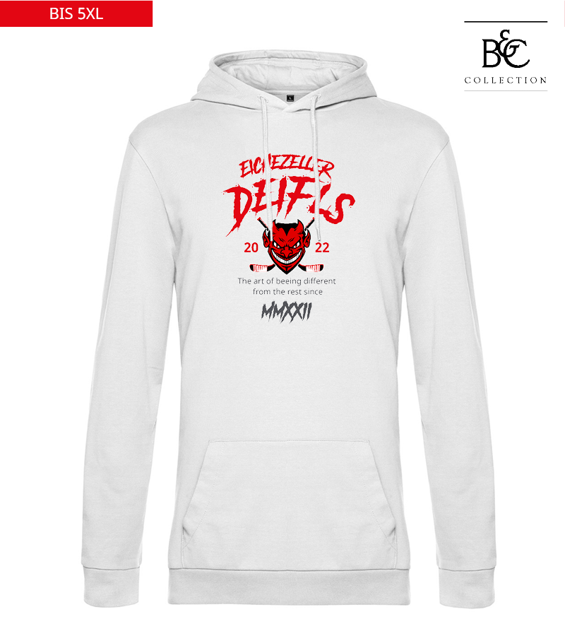 B&C Herren Hoodie White "Isack"