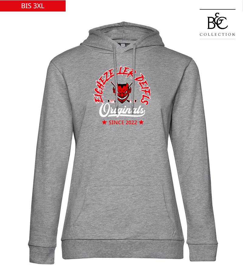 B&C Damen Hoodie Heather Grey "Jacob"