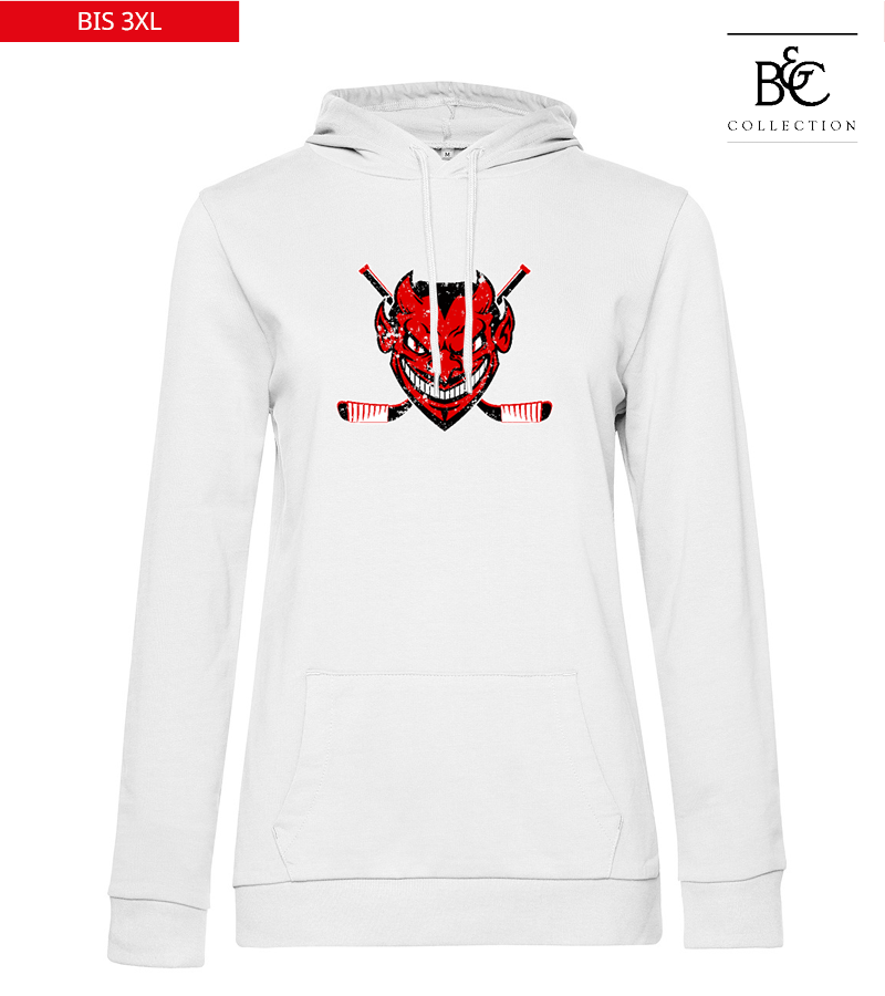 B&C Damen Hoodie White "Uwe Frontprint"