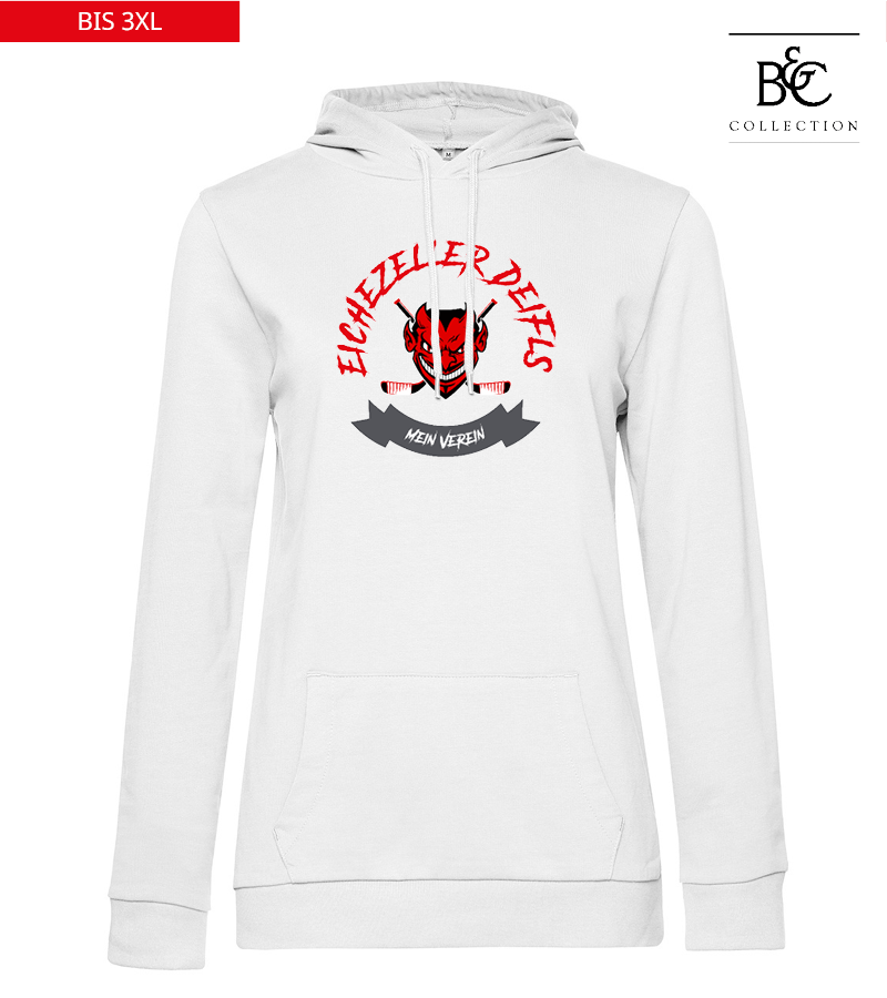 B&C Damen Hoodie White "Bono"