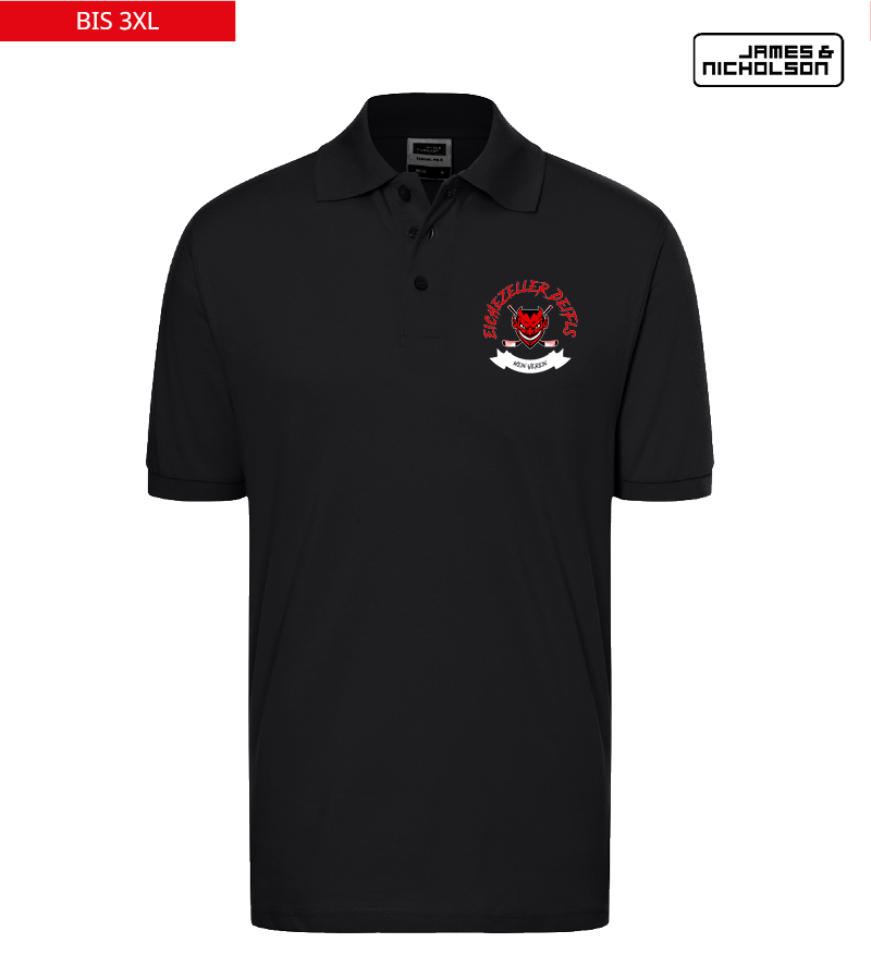 J+N Herren Polo-Shirt Black "Bono"
