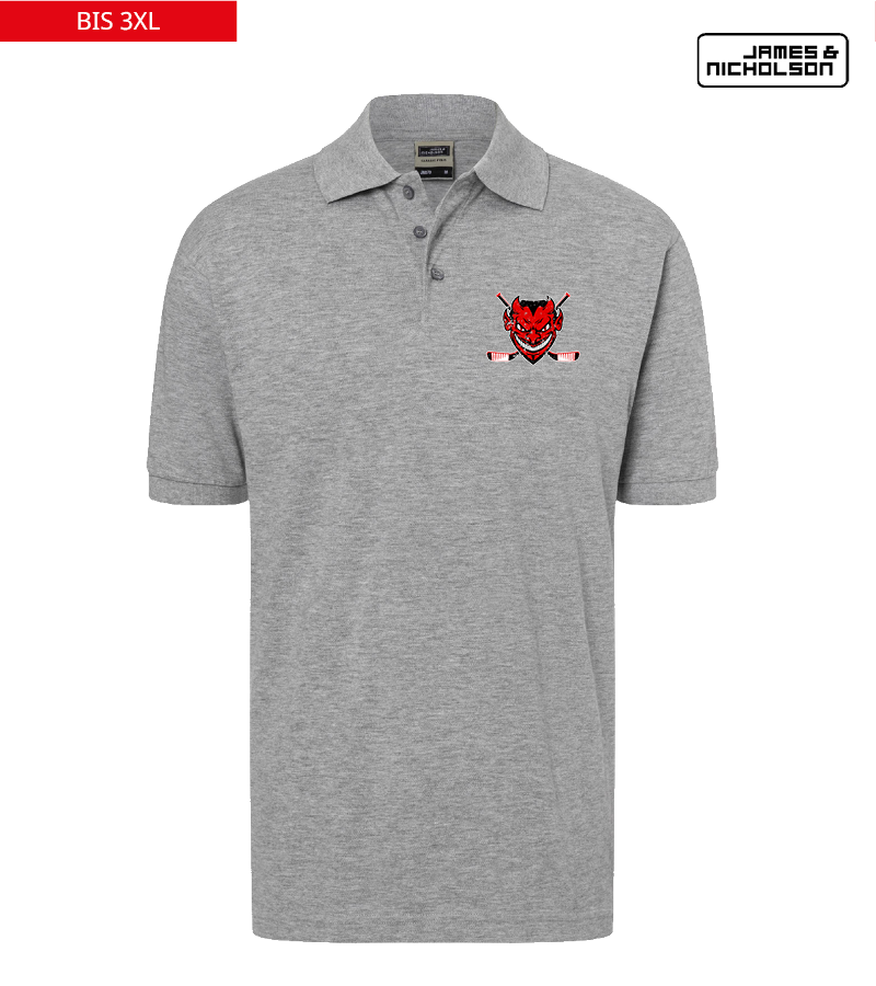 J+N Herren Polo-Shirt Heather Grey "Uwe"