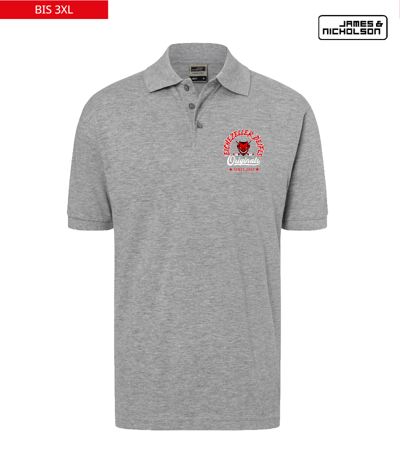 J+N Herren Polo-Shirt Heather Grey "Jacob"