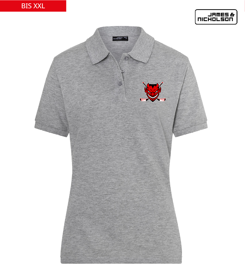 J+N Damen Polo-Shirt Heather Grey "Anton"