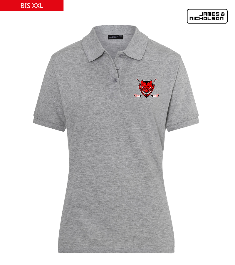J+N Damen Polo-Shirt Heather Grey "Uwe"
