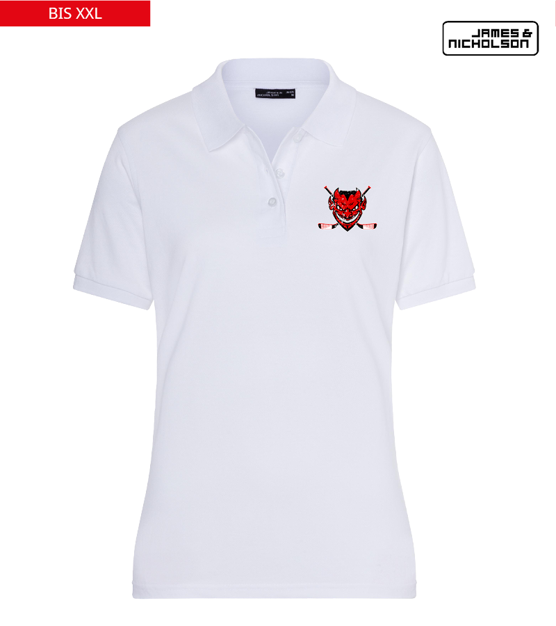J+N Damen Polo-Shirt White "Uwe"