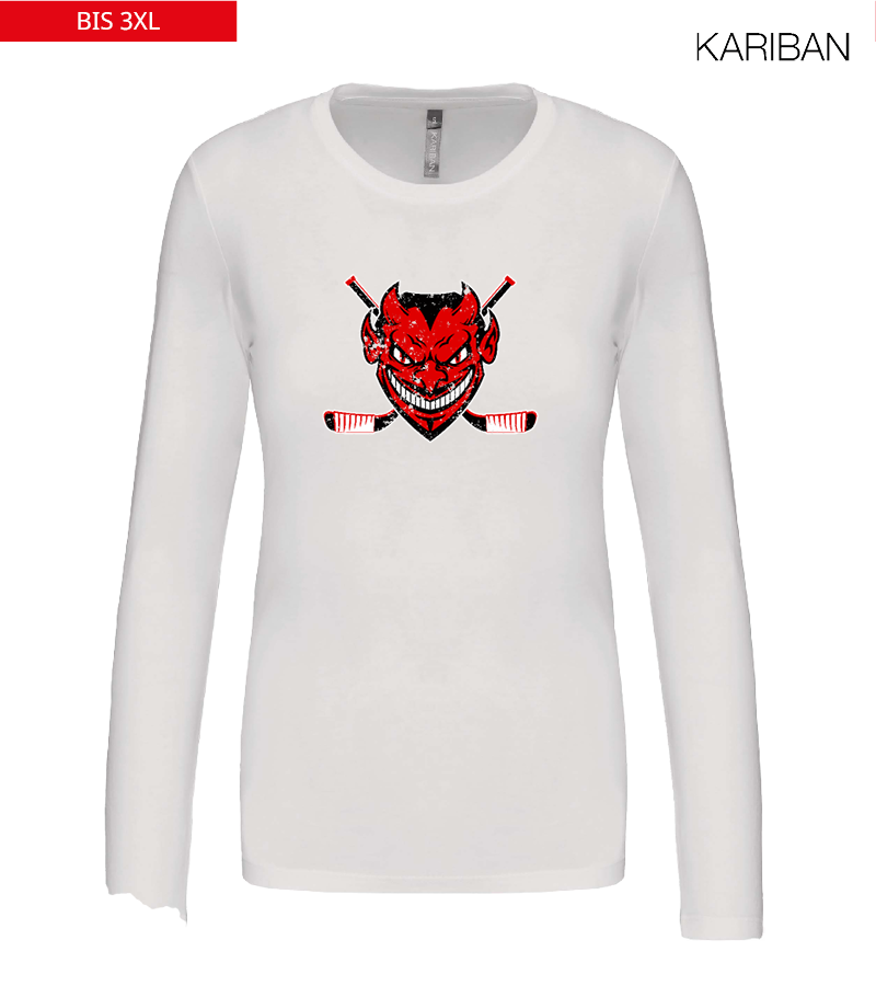 Kariban Damen Langarmshirt White "Uwe Frontprint"