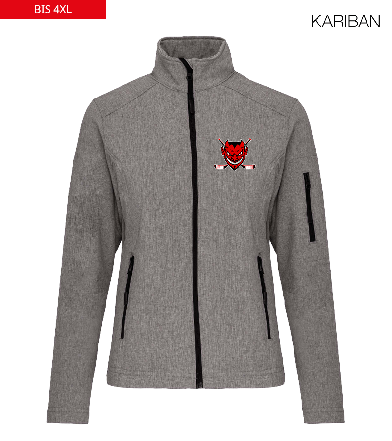 Kariban Damen Softshelljacke Marl Grey "Anton"