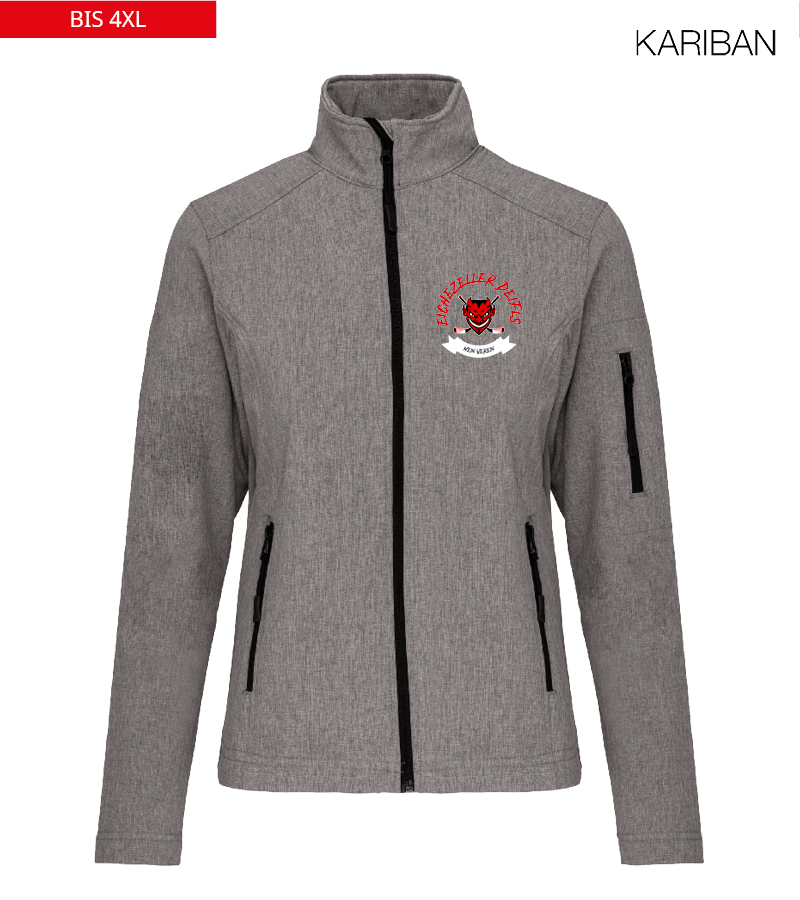 Kariban Damen Softshelljacke Marl Grey "Bono"