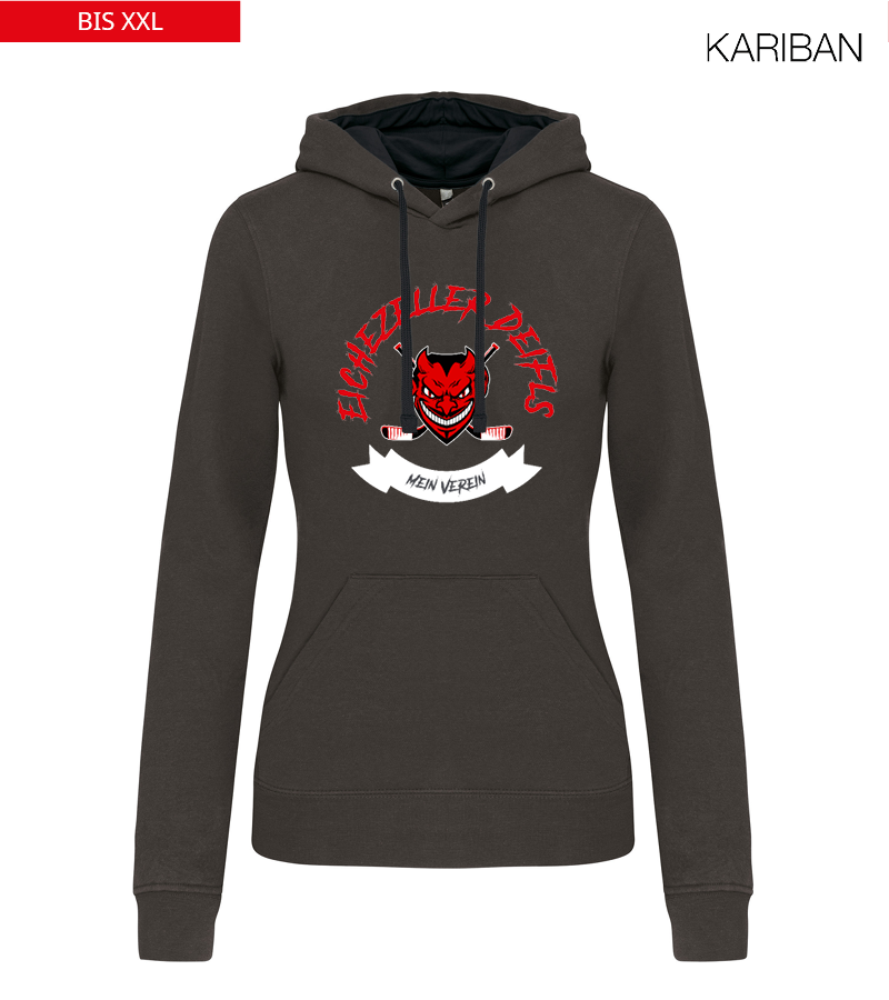 Kariban Damen Hoodie Dark Grey Black "Bono"