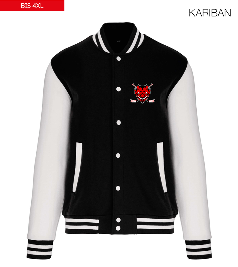 Kariban Unisex Collegejacke Black White "Anton"