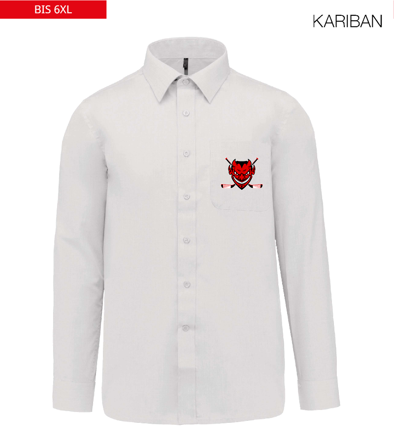 Kariban Herren Langarmhemd White "Anton"