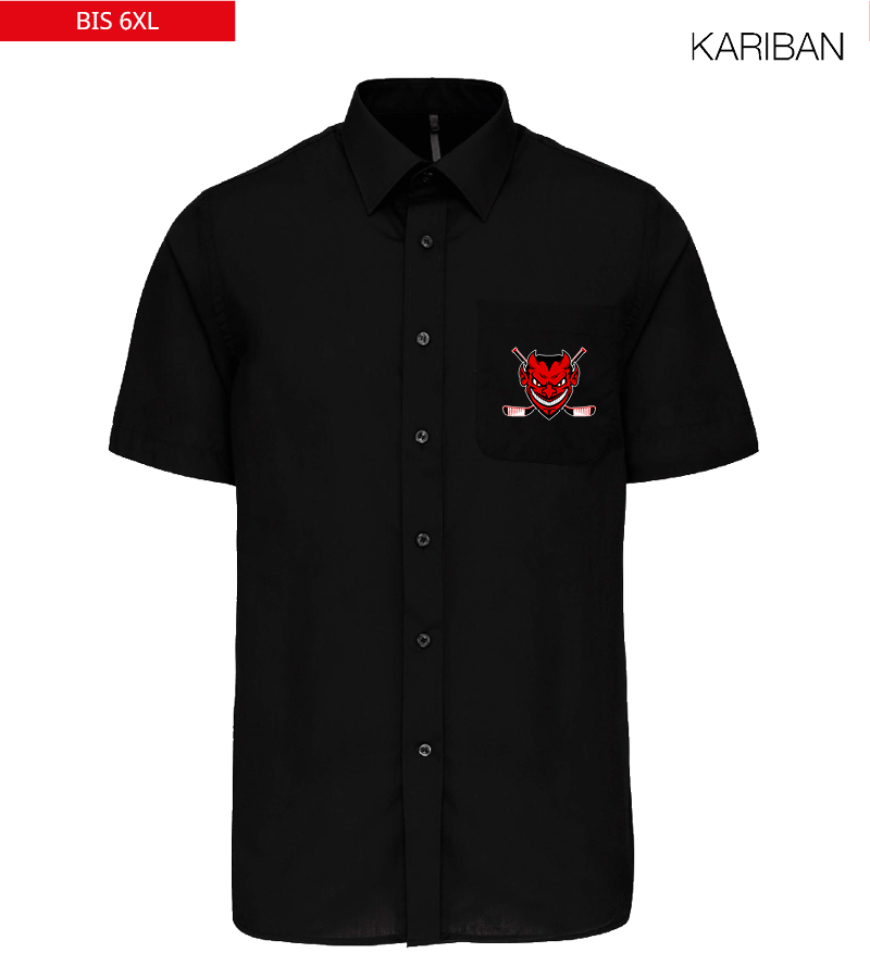 Kariban Herren Kurzarmhemd Black "Anton"