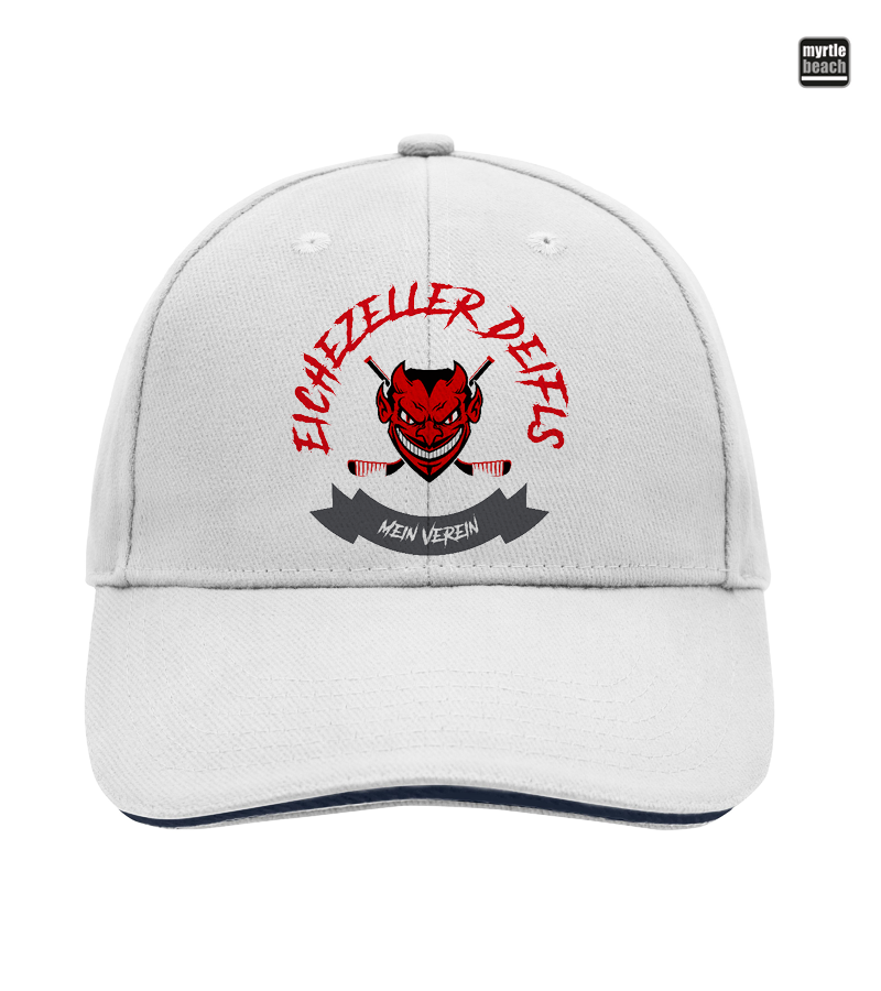 Myrtle Beach Unisex 6 Panel Sandwich Cap White "Bono"