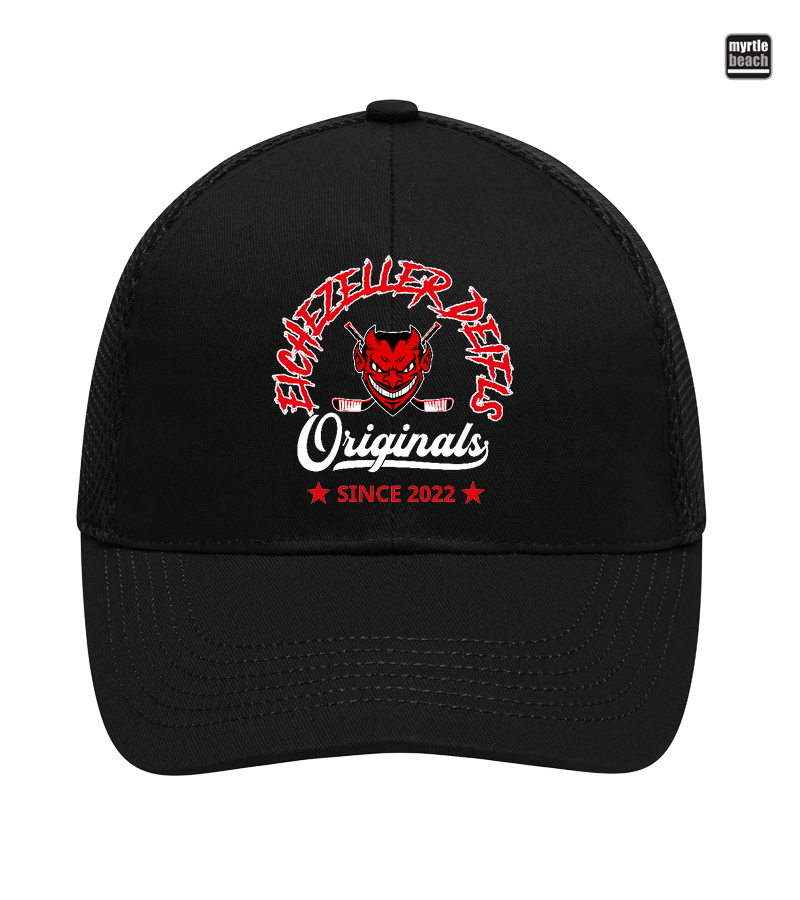 Myrtle Beach Unisex 6 Panel Air Mesh Cap Black "Jacob"