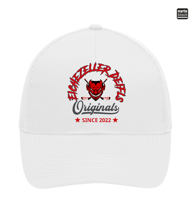 Myrtle Beach Unisex 6 Panel Air Mesh Cap White "Jacob"