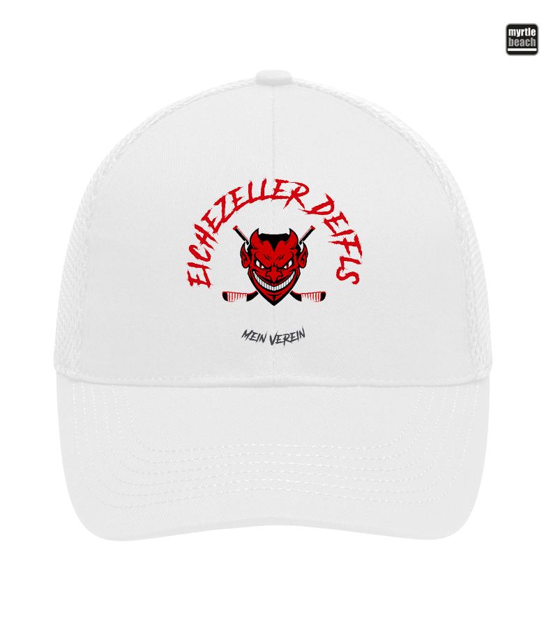 Myrtle Beach Unisex 6 Panel Air Mesh Cap White "Bono"