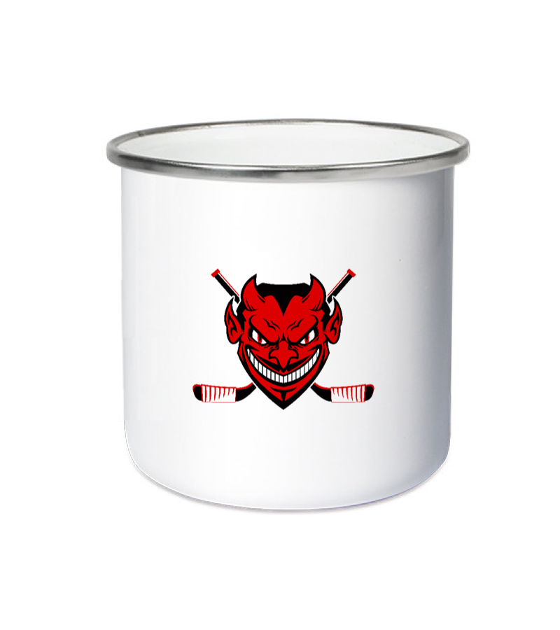 Emailletasse White Silver "Anton" A