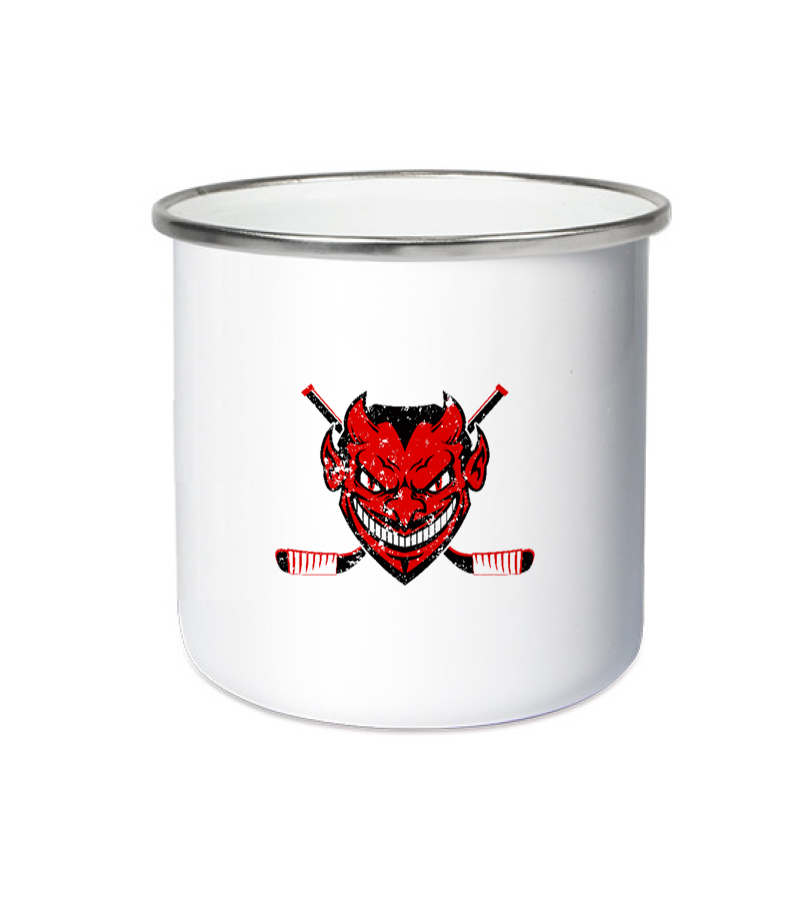 Emailletasse White Silver "Uwe" A